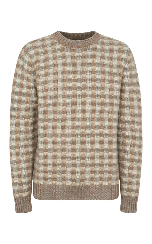 Men Tops Gabriela Hearst Chez Knit Sweater In Ivory Multi Cashmere