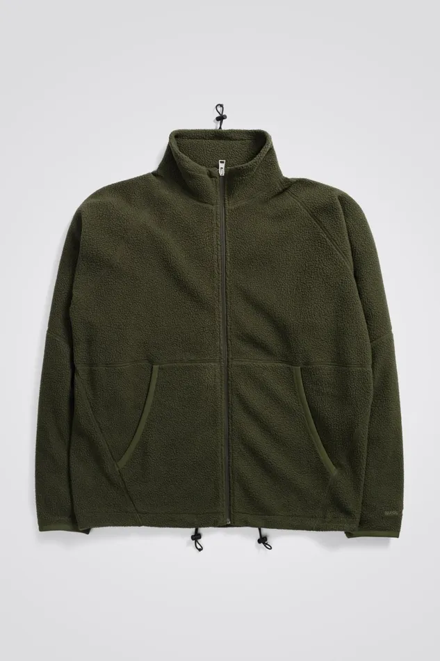 Men Tycho Fleece Full Zip Jacket Ivy Green Norse Projects Outerwear