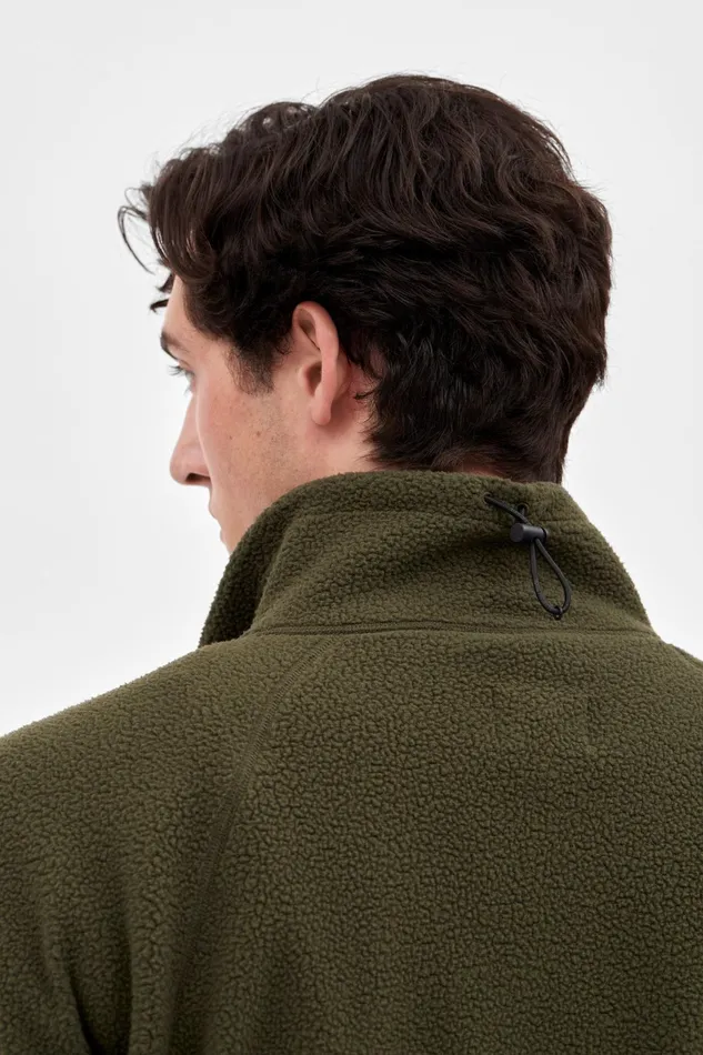 Men Tycho Fleece Full Zip Jacket Ivy Green Norse Projects Outerwear