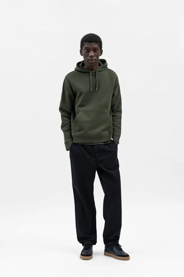Men Vagn Classic Hoodie Army Green Norse Projects Sweatshirts