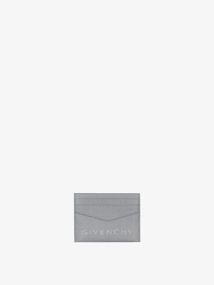 Men Wallets and Card Holders Givenchy GIVENCHY Card Holder In 4G Micro Leather Light Grey