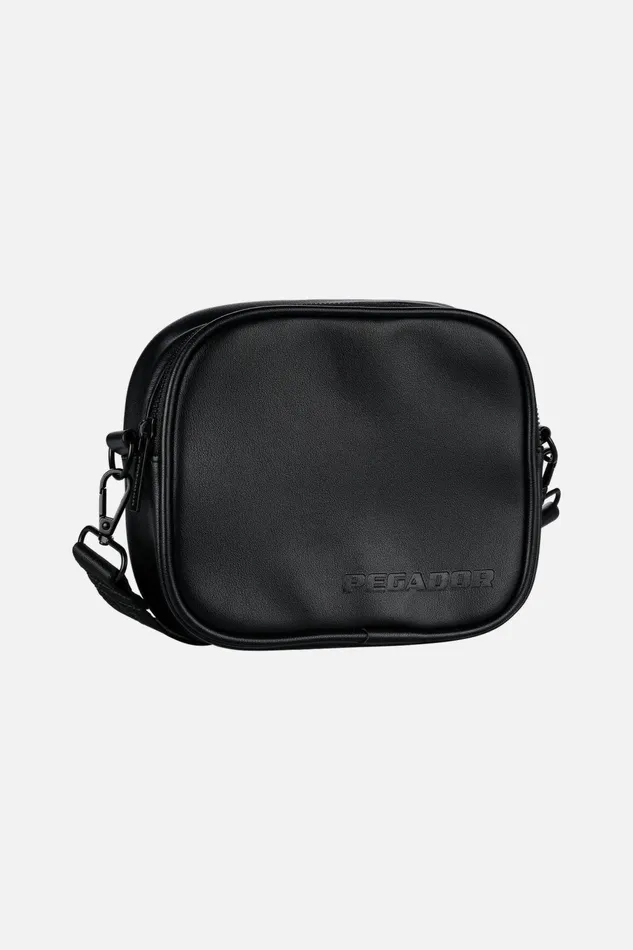 MenWomen Pegador Bags Skibo Logo Faux Leather Shoulder Strap Bag Black