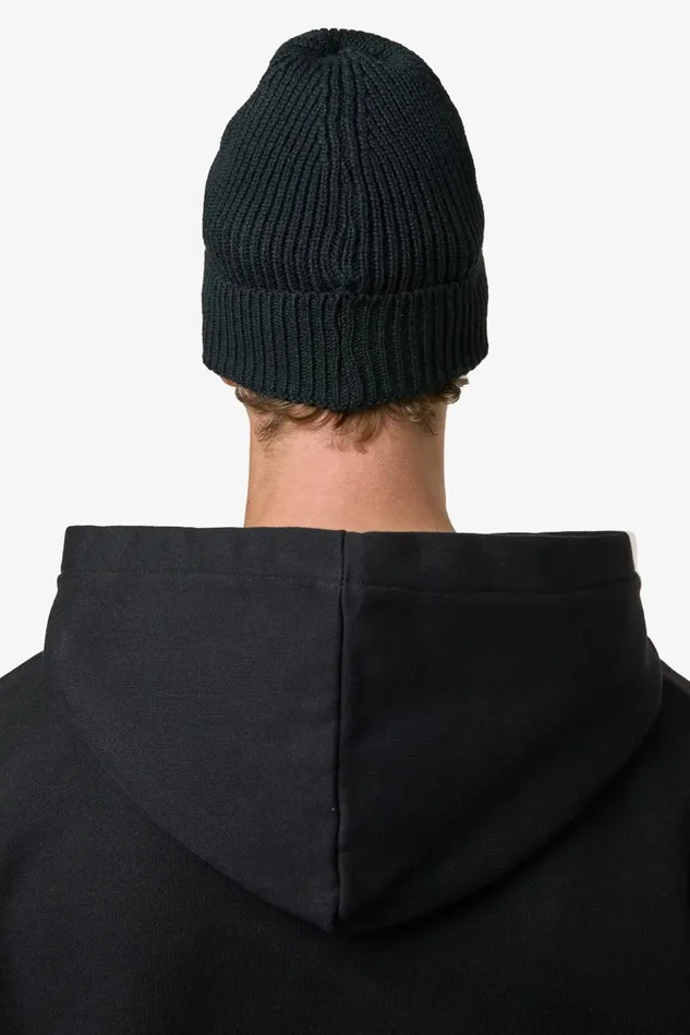 MenWomen Pegador Beanies Logo Rubber Beanie Heavy Knit Black Black