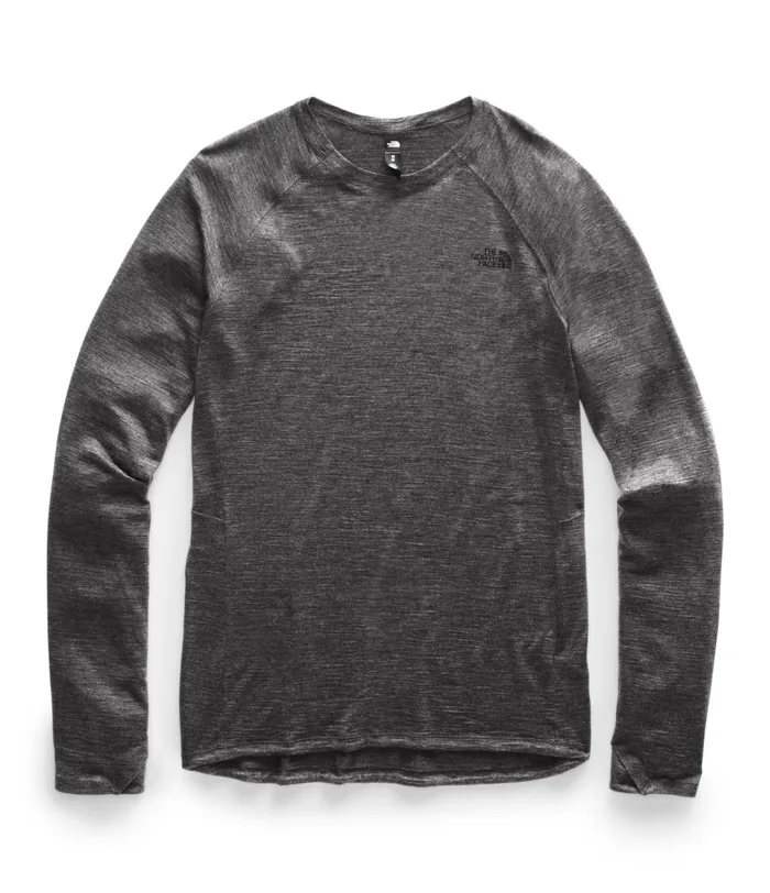 Mens The North Face Baselayers UltraWarm Wool Crew Tnf Dark Grey Heather