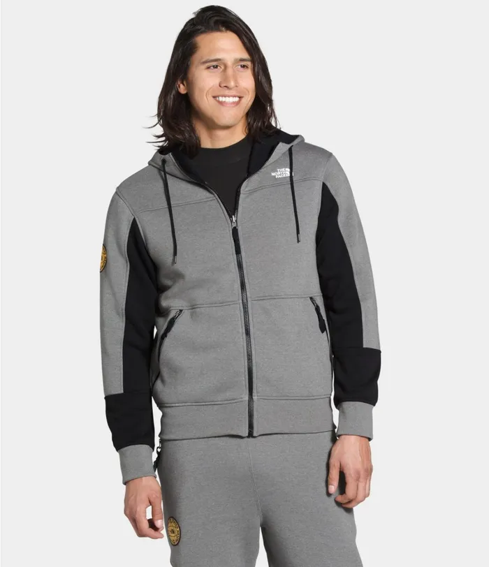 Mens The North Face Hoodies and Sweatshirts Graphic Collection Full Zip Tnf Medium Grey Heathertnf Black