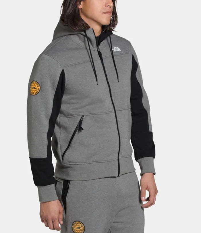 Mens The North Face Hoodies and Sweatshirts Graphic Collection Full Zip Tnf Medium Grey Heathertnf Black
