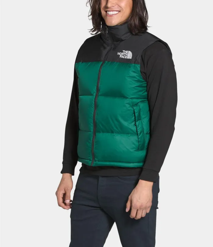 Mens The North Face Insulated and Down Jackets 1996 Retro Nuptse Vest Evergreen