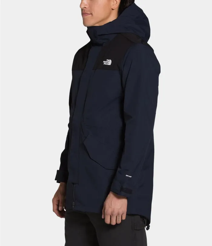 Mens The North Face Rainwear City Breeze Rain Parka Aviator Navytnf Black
