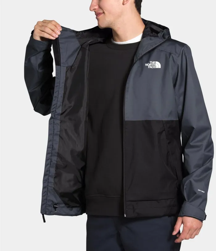 Mens The North Face Rainwear Millerton Jacket Vanadis Greytnf Black
