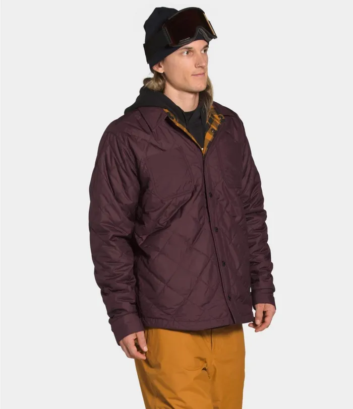 Mens The North Face Snow Fort Point Insulated Flannel Root Browntimber Tan Plaid