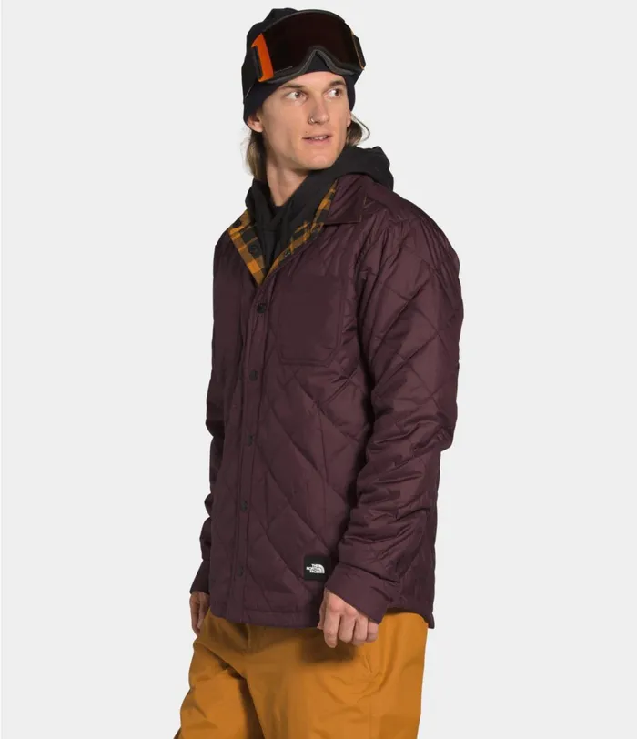 Mens The North Face Snow Fort Point Insulated Flannel Root Browntimber Tan Plaid