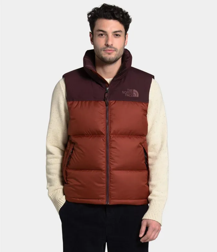 Mens The North Face Snow MENS ECO NUPTSE VEST Brandy Brownroot Brown