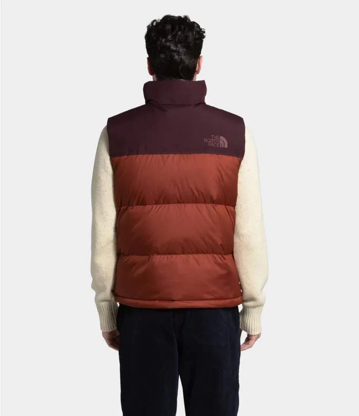 Mens The North Face Snow MENS ECO NUPTSE VEST Brandy Brownroot Brown