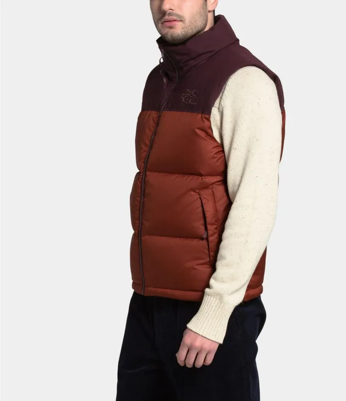 Mens The North Face Snow MENS ECO NUPTSE VEST Brandy Brownroot Brown
