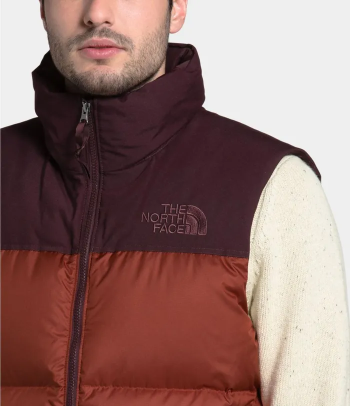 Mens The North Face Snow MENS ECO NUPTSE VEST Brandy Brownroot Brown