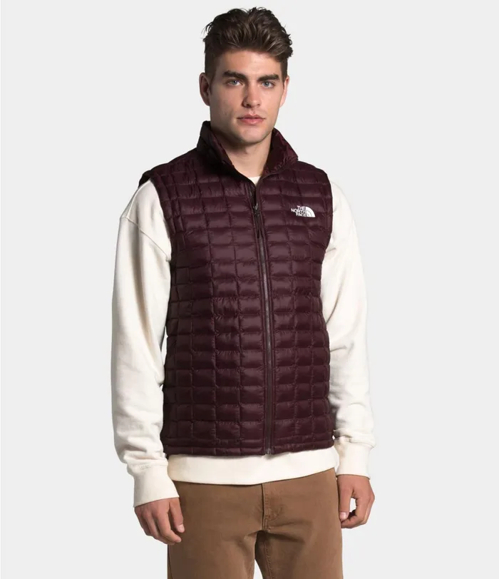 Mens The North Face Vests ThermoBall Eco Vest Root Brown Matte