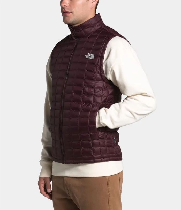 Mens The North Face Vests ThermoBall Eco Vest Root Brown Matte