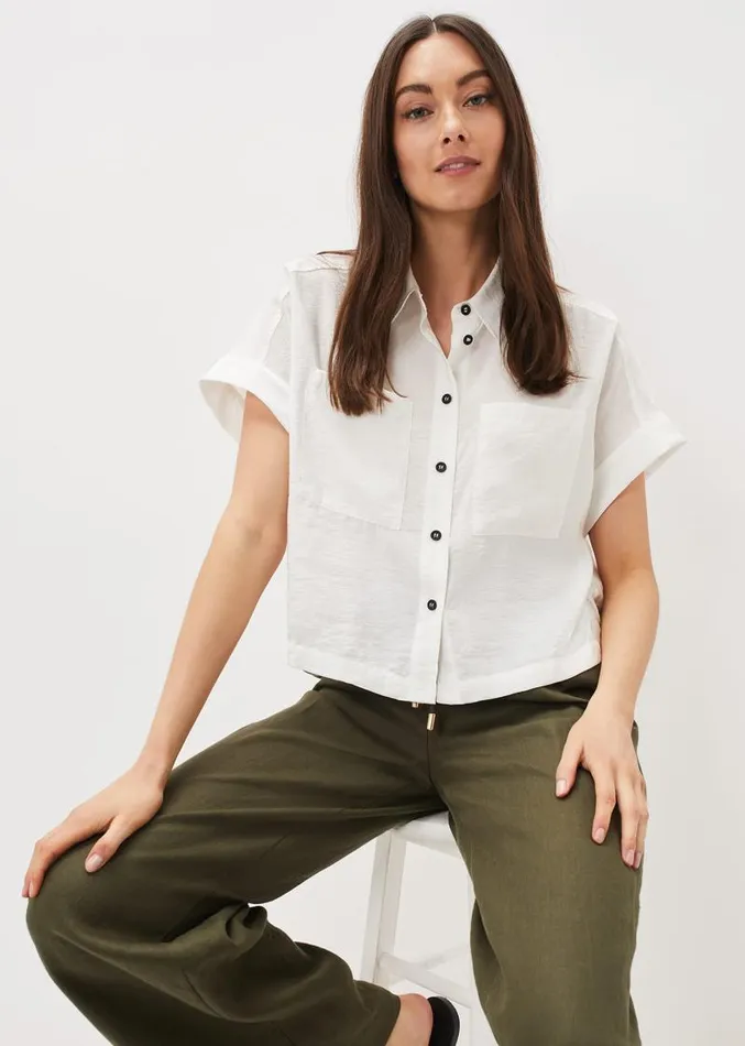 Mia Short Sleeve Shirt White Women Phase Eight Shirts and Blouses