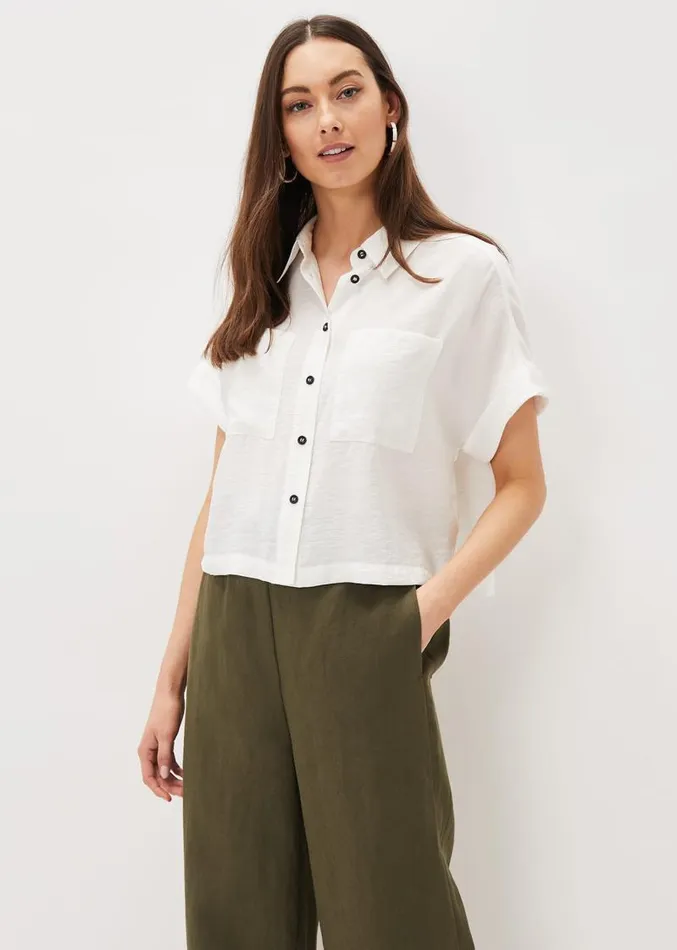 Mia Short Sleeve Shirt White Women Phase Eight Shirts and Blouses