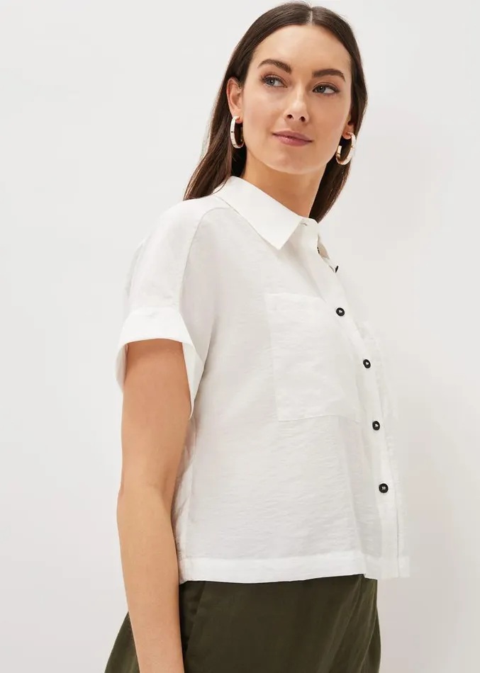 Mia Short Sleeve Shirt White Women Phase Eight Shirts and Blouses