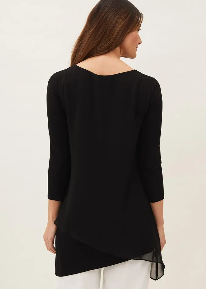 Mika Longline Top Black Women Phase Eight Tops and TShirts