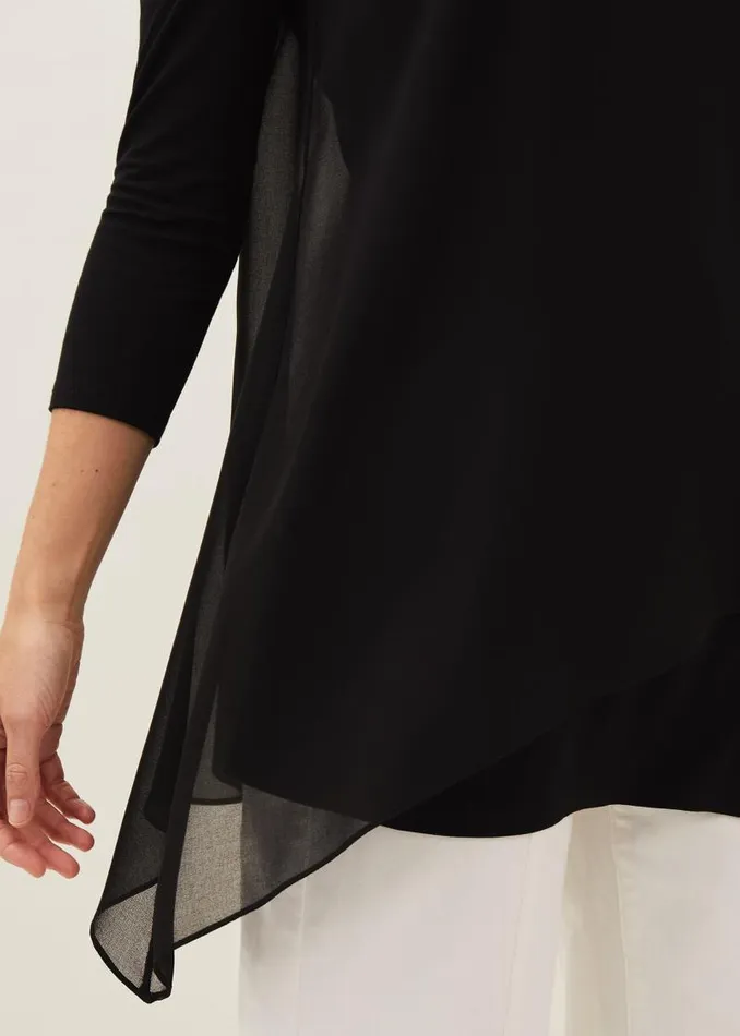 Mika Longline Top Black Women Phase Eight Tops and TShirts