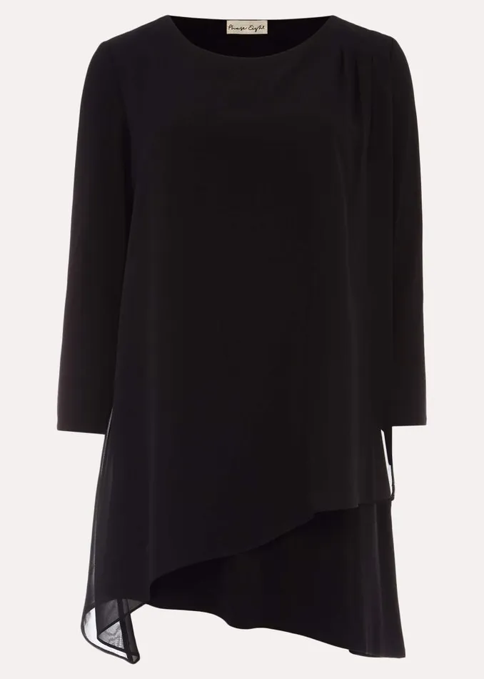 Mika Longline Top Black Women Phase Eight Tops and TShirts