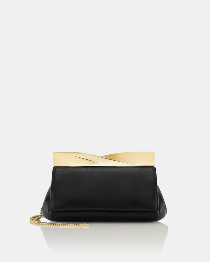Mini Twist Clutch Black Women Aquazzura Shoulder Bags