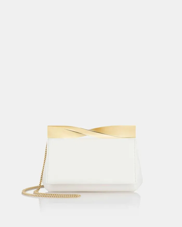 Mini Twist Clutch White Women Aquazzura Shoulder Bags