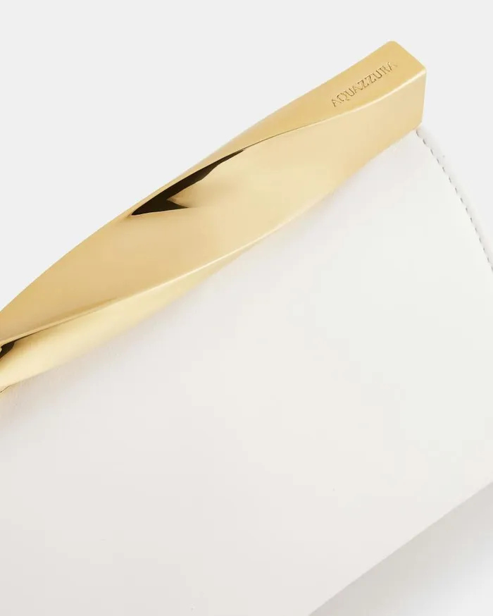 Mini Twist Clutch White Women Aquazzura Shoulder Bags