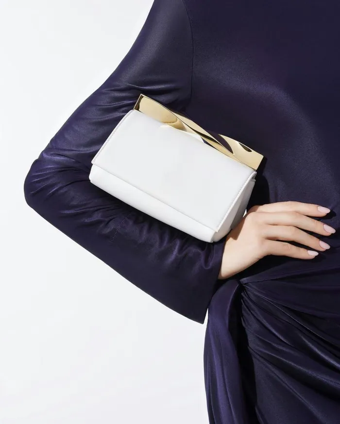 Mini Twist Clutch White Women Aquazzura Shoulder Bags