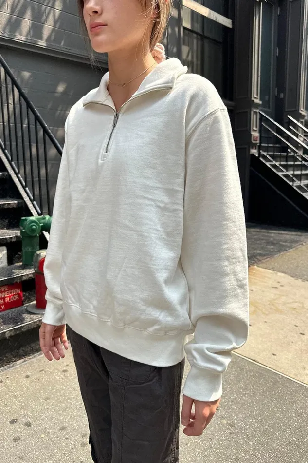 Missy Sweatshirt Natural White Women Brandy Melville Sweatpants and Sweatshirts