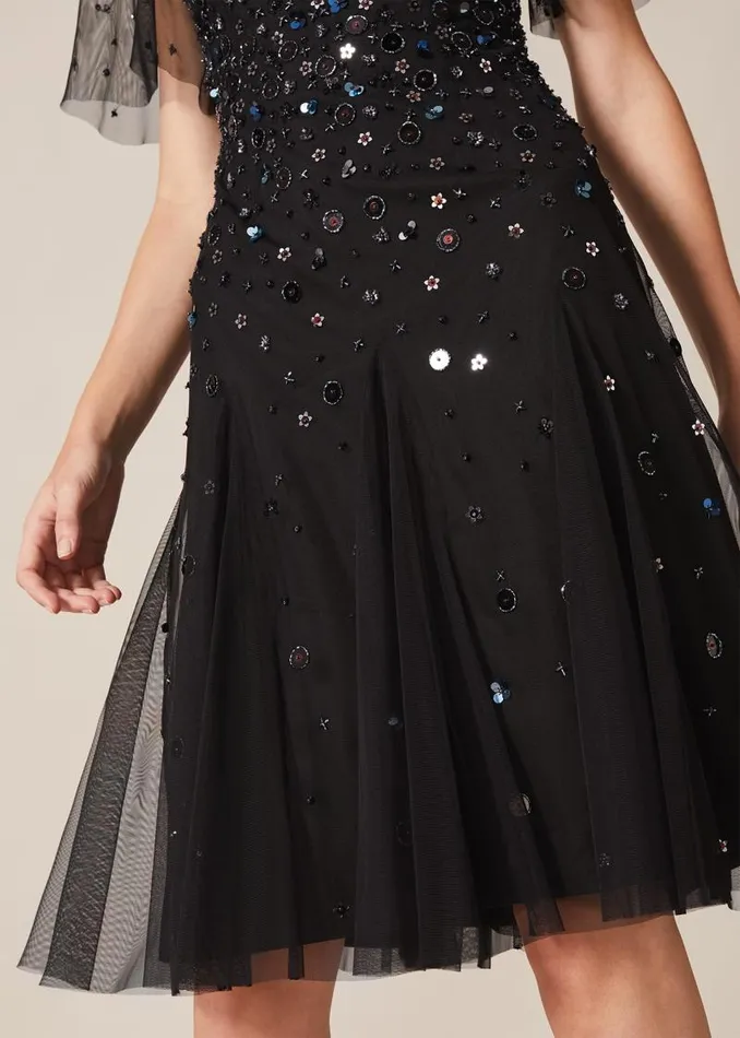 Molly Short Sequin Dress Blackmulti Women Phase Eight Dresses
