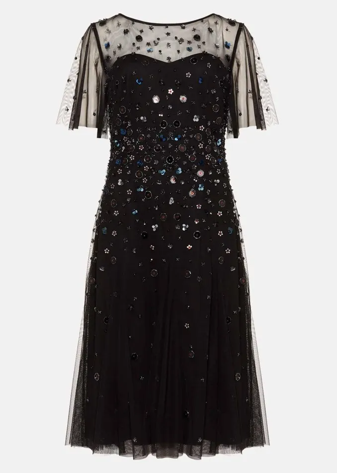 Molly Short Sequin Dress Blackmulti Women Phase Eight Dresses