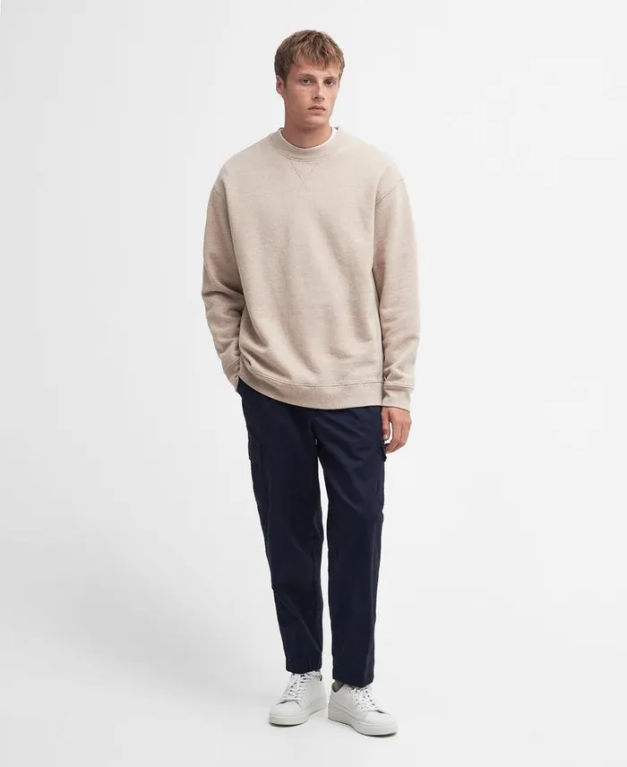 Mosely Oversized Sweatshirt Mid Olive Men Barbour Hoodies and Sweatshirts