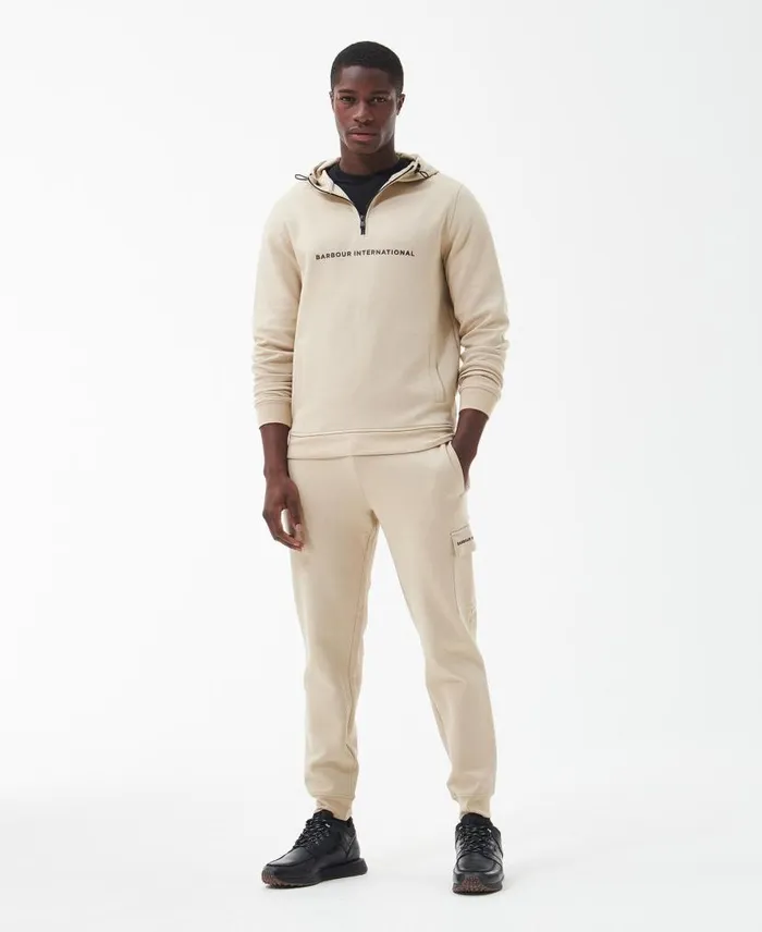 Motored Hoodie Light Stone Men Barbour Hoodies and Sweatshirts