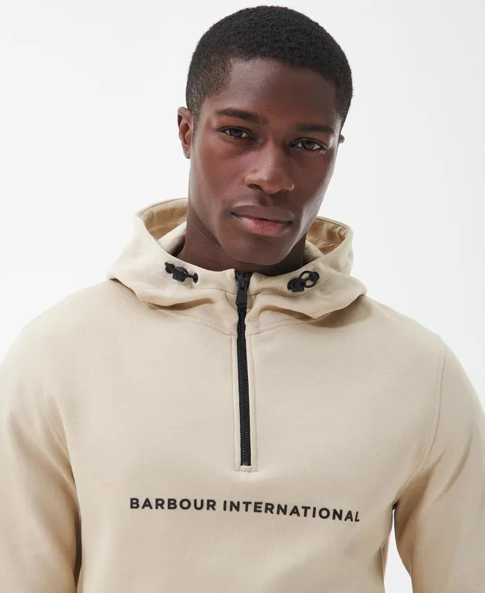 Motored Hoodie Light Stone Men Barbour Hoodies and Sweatshirts
