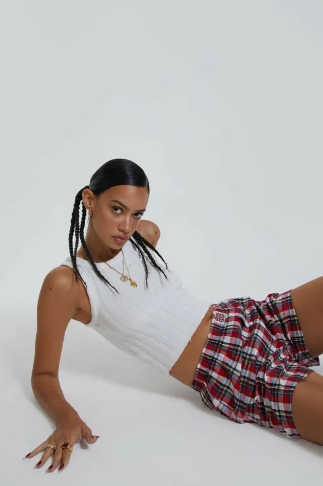 Multi Tartan Boxer Short Multi Women Jaded London Shorts and Jorts