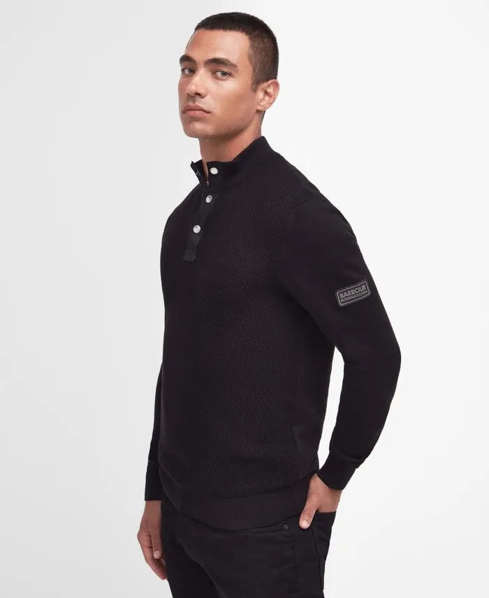Murrey QuarterButton Jumper Dove Grey Men Barbour Jumpers