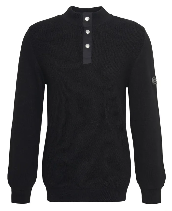 Murrey QuarterButton Jumper Dove Grey Men Barbour Jumpers
