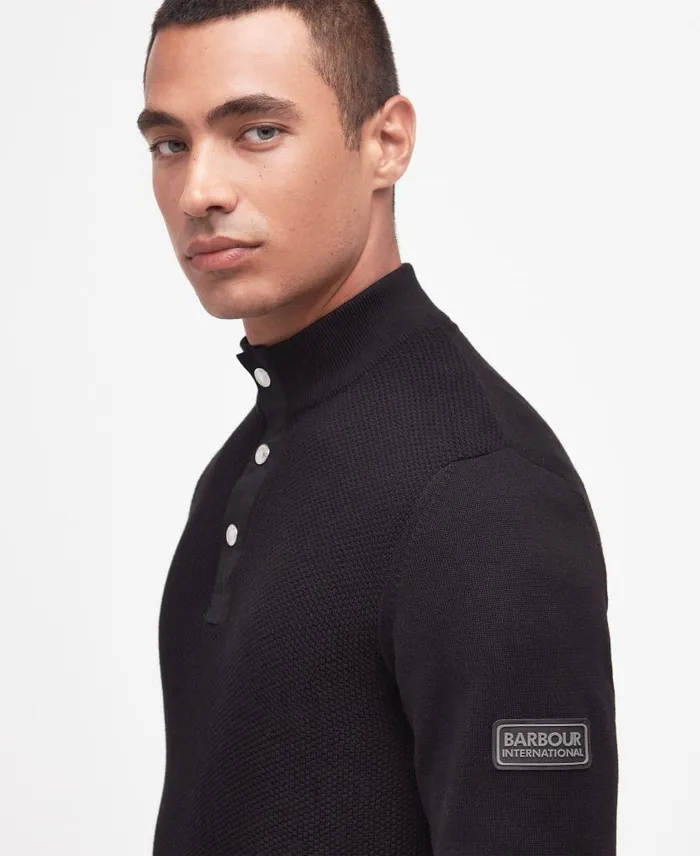 Murrey QuarterButton Jumper Dove Grey Men Barbour Jumpers