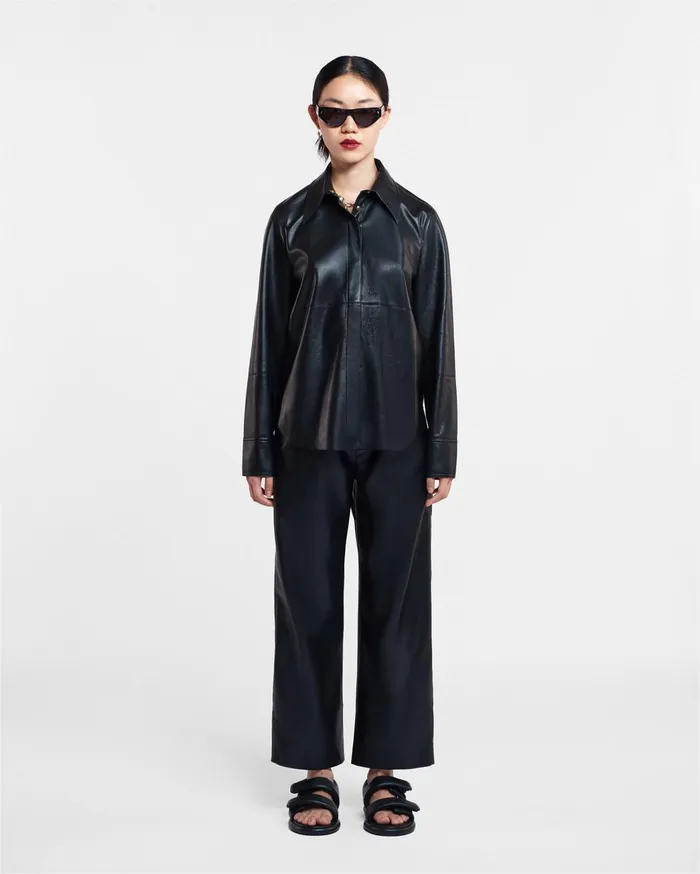 Naum Okobor AltLeather Shirt Black Women Nanushka Shirts and Blouses