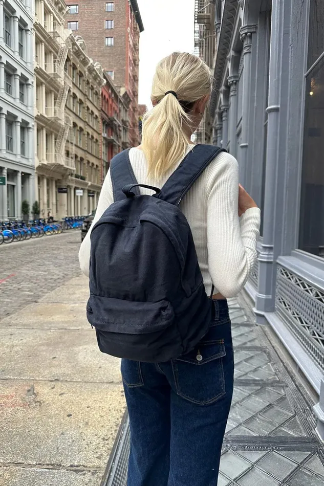 Navy Backpack Navy Women Brandy Melville Bags and Backpacks