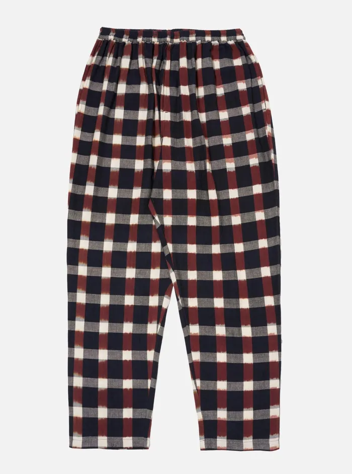 Nightwear Men Universal Works Universal Works Pyjama Pant In Indigo Ikat Check