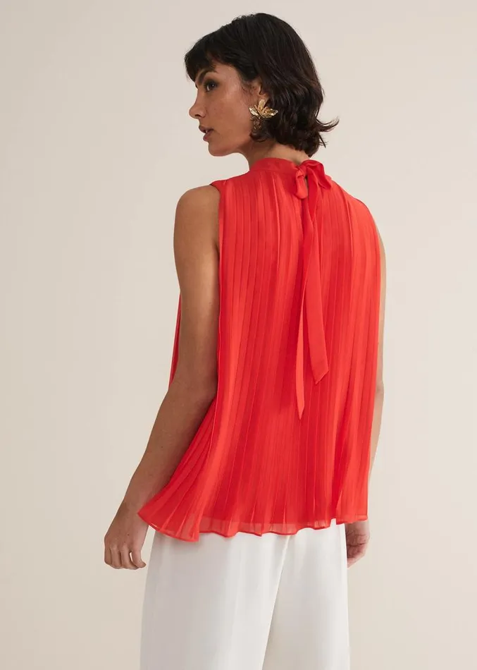 Nina Pleated Top Fire Women Phase Eight Shirts and Blouses