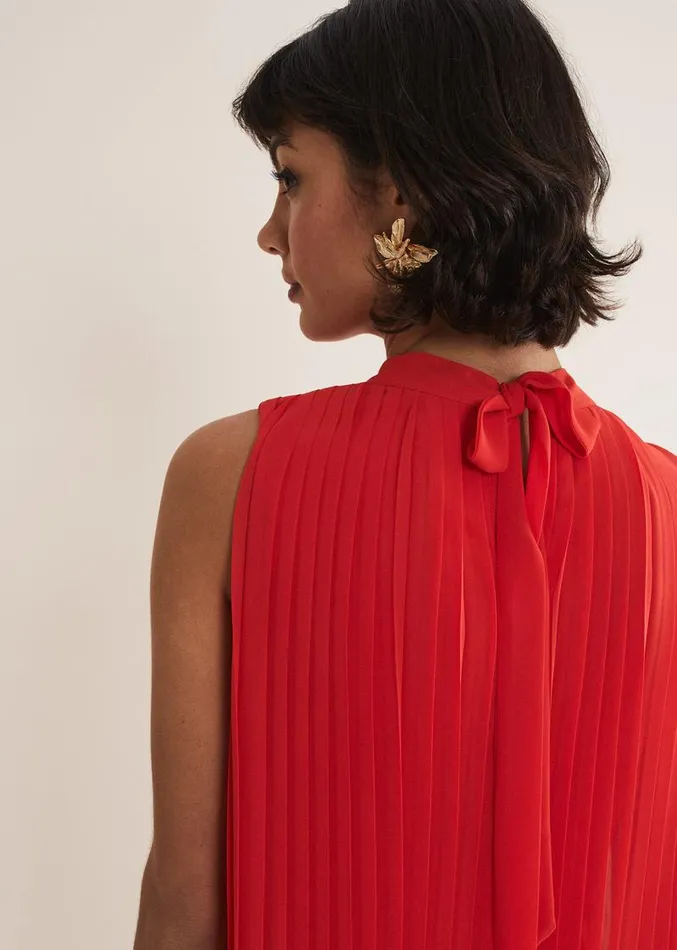Nina Pleated Top Fire Women Phase Eight Shirts and Blouses
