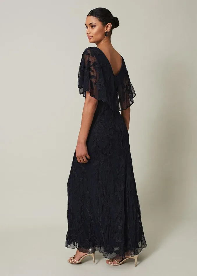 Noelle Navy Tapework Maxi Dress Navy Women Phase Eight Dresses