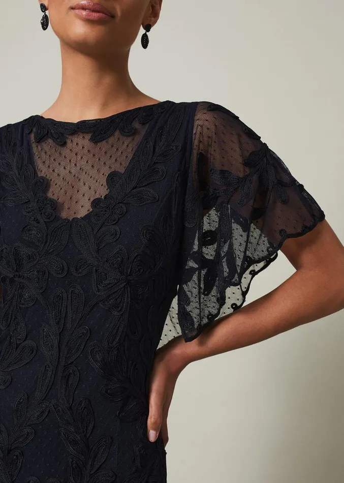 Noelle Navy Tapework Maxi Dress Navy Women Phase Eight Dresses