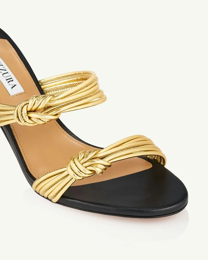 Noodle Mule 75 Black Women Aquazzura Slides and Mules Noodle Mule 75 Black Women Aquazzura Slides and Mules