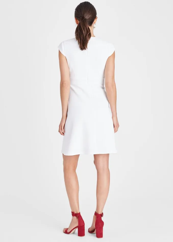 Norika Textured Dress White Women Phase Eight Dresses